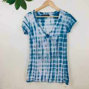 C TARANTOLA |  Embellished Tye-dyed V Neck